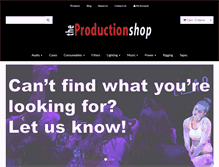 Tablet Screenshot of productionshop.com.au